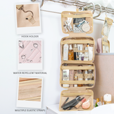 Large Foldable Hanging Toiletry Bag - Heavenly Pink